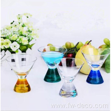 new design crystal colored stem cocktail glasses